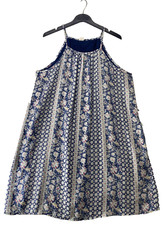 GAP Halter Neck Dress Size M Chiffon Blue Floral Lined Pockets Strappy