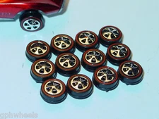 Hot Wheels Redline Red Line HK WHEEL TIRE Lot of 12 SMALL Bearing Style -NEW! 
