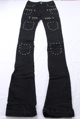 Rockstar Original Women's Vicky Rhinestone Super Stacked Jean AR8 Black Large