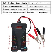Digital 12V Car Battery Tester Voltmeter with Backlit Display and Load Analysis