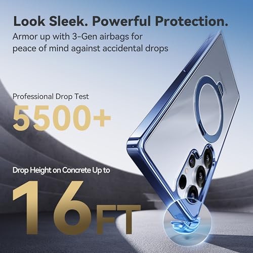 Titan 360° Spin Magnet Ständer Hülle, 16FT für Samsung Galaxy S25 Ultra Blau - Bild 6 von 7
