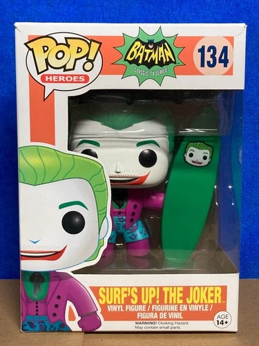 Funko POP Batman Classic TV Series 134 Sur's up The Joker Damaged Box
