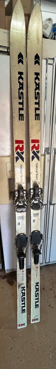 Vintage Kastle RX National Team Race Skis w/ Look 77 Bindings