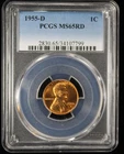 1955-D Wheat Lincoln Cent 1c PCGS MS65 RD