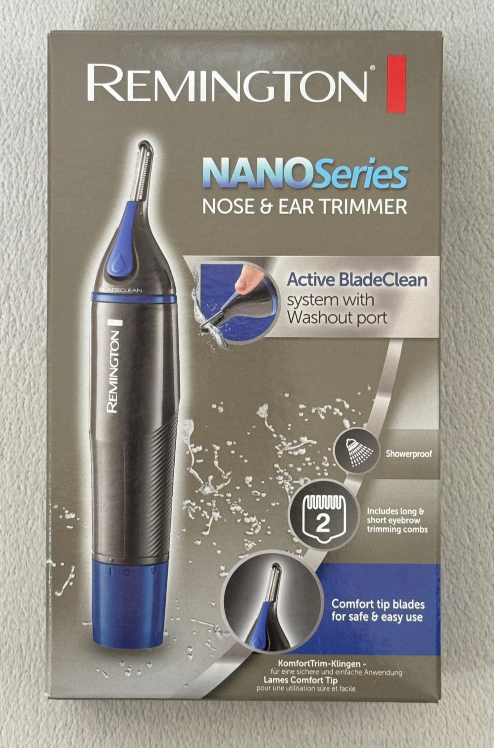 Remington Nose, Ear & Eyebrow Hair Trimmer With AA Batteries - ShowerProof