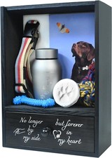 Pet Memorial Shadow Box Keepsake 9.3x13 Dog Gifts for Loss of Black