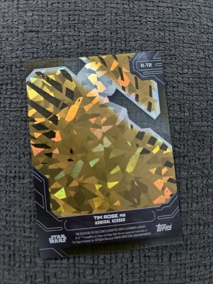 2024 Topps Star Wars High Tek Tim Rose As Admiral Ackbar Auto 37/50 Gold - Image 2 of 2