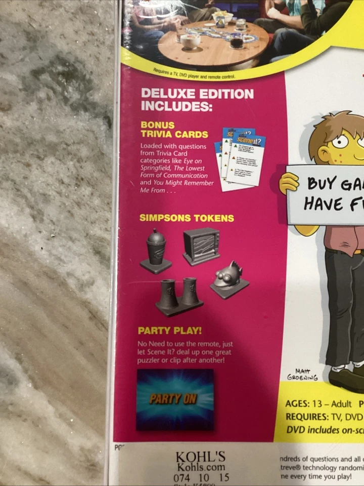 The Simpsons Scene It Deluxe SEALED Brand New Dvd Trivia Game - Image 3 of 4