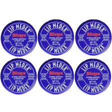 6 x Gläser Blistex Lippen Medex kühlende Linderung für wunde Lippen & Feuchtigkeit je 0,25 Unzen