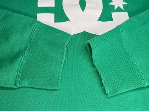 Vintage DC Shoes USA Hoodie SZ XL Green Pullover Thrashed Sweatshirt Y2K Skater - Picture 8 of 15