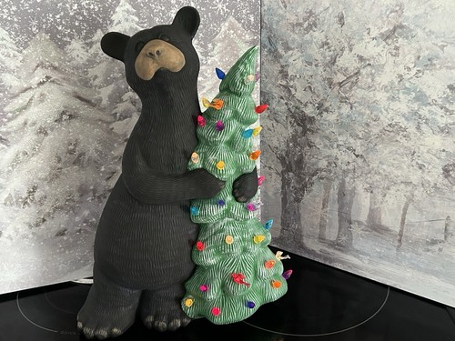 Black Bear Cermic Christmas Tree,18in, Only 1