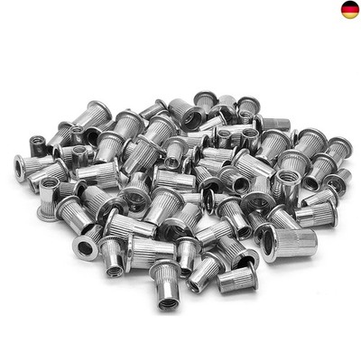 VEDA Blindnietmutter Set aus Edelstahl ? 100 Stück M4 M5 M6 M8 ? 