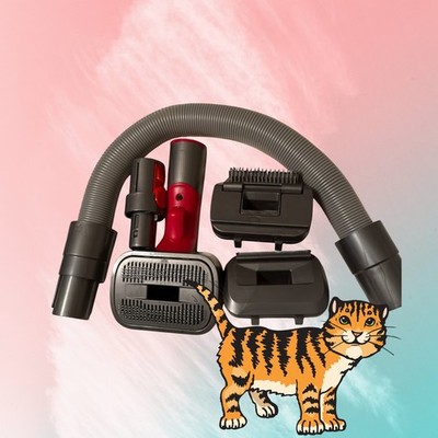 Pet Hair Grooming Brush Vacuum Attachment for Dyson V7-V15 Shark Miele Shop Vac
