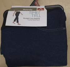 Time & Tru Maternity Straight Leg Jeggings W/ Comfort Band Size Med 8-10 New