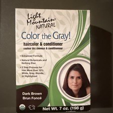 Color The Gray, Natural Hair Color Conditioner Brown-Dark 7 Oz