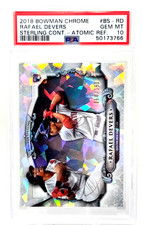 2018 Bowman Chrome ATOMIC REFRACTOR RAFAEL DEVERS RC Card /150 PSA 10 GEM MINT