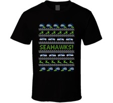 Seattle Seahawks Ugly Christmas Sweater Men's T Shirt Merch Apparel