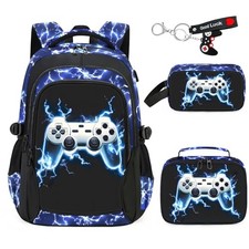 School Backpack for Boys - 4pcs Gamer Boys Backpack with Game1-backpack Set