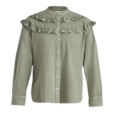 The Great.  Nettle Button Up Blouse Sage Green Size 1