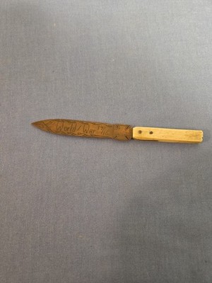 Extremely Rare Antique Knife WW1 Trench Art Made By German Prisoner
