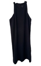 Ann Taylor Halter Black Shift Dress Women's 2P Petite Bow Accent Career Office