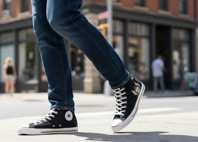 Converse x Tom and Jerry Chuck Taylor All Star HI Black Men Unisex Shoes A15113C