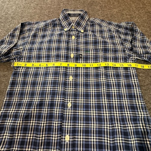 Tommy Hilfiger Boys Small Blue Plaid Short Sleeve Button Down Dress Shirt - Picture 5 of 11