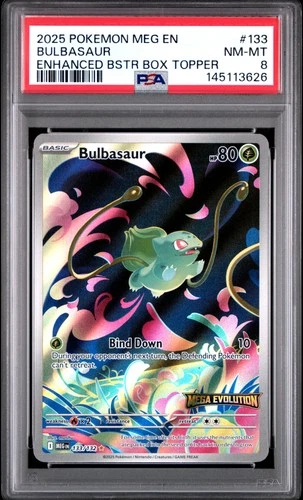 145113626 Bulbasaur 2025 Pokemon Mega Evolution #133/132 Promos PSA 8