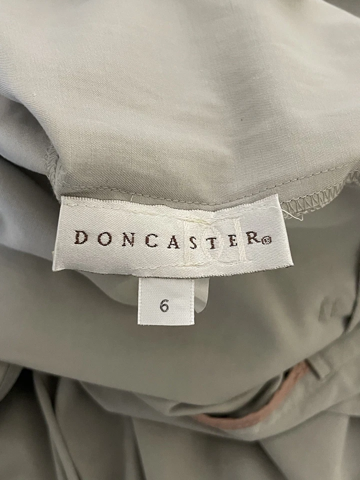 Pantalones Doncaster para mujer talla 6 beige mezcla de algodón pierna ancha tostado hechos en EE. UU. Foto 2 de 4