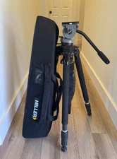 Miller carbon fiber camera tripod fluid head ball post mount for easy leveling