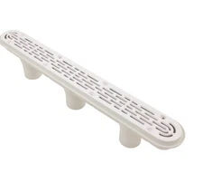 32CDFL101 Channel Drain, Aquastar, 32", Flat Grate, For Concrete, White