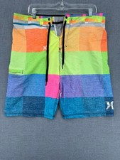 Hurley Kingsroad Phantom X Board Shorts Mens 34 10" Colorblock Swim Trunks
