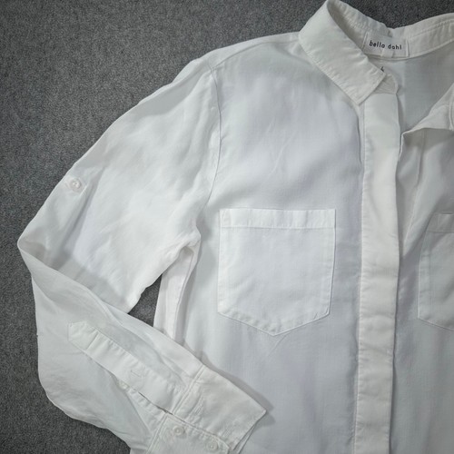 Bella Dahl weiches weißes Button Down Top Gr. M Freizeit Alltag Hemd Relaxed Fit - Bild 4 von 10