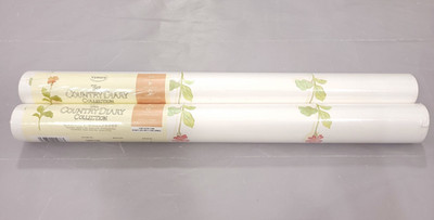 Vintage Tapete Country Floral Vymura weiß - 2 volle Rollen