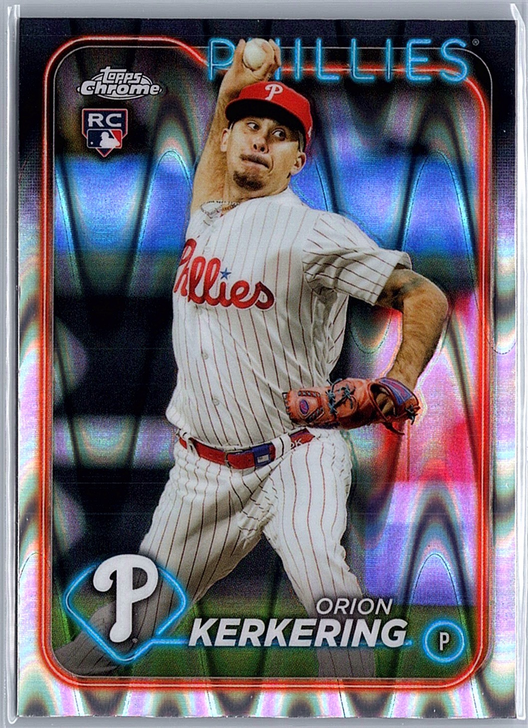 2024 Topps Chrome Orion Kerkering #180 Raywave Refractors Philadelphia Phillies