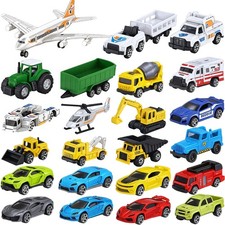 Frontoytall 24 Pieces Cars &amp; Trucks Toy Set for Toddlers, Boys &amp; Girls -...