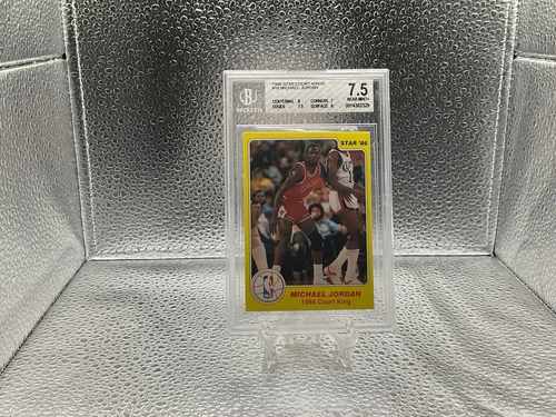 1986 Star Court King Michael Jordan  Rookie… Beckett Graded 7.5