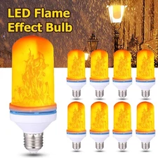E27 Led Fire Flame Effect Light Flickering Fire Flame Lamps Bulbs 1/2/3/4/6 Pack