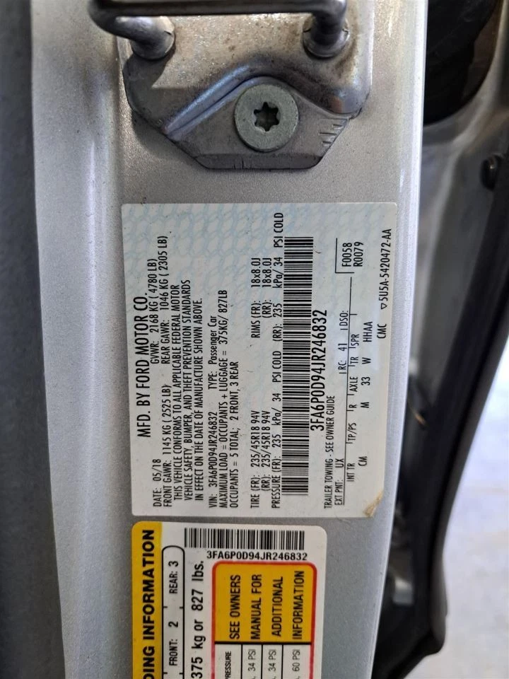 Cilindro maestro de freno 2018 Fusion Sku#4280415 Foto 2 de 4