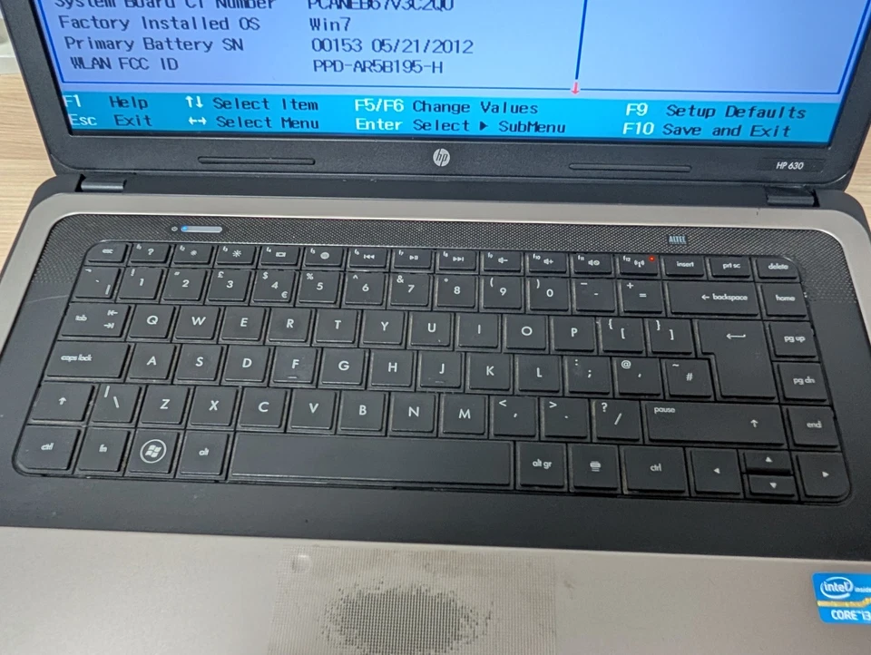 HP 630 - i3-2310M - 4GB Ram - No Storage - Image 3 of 4