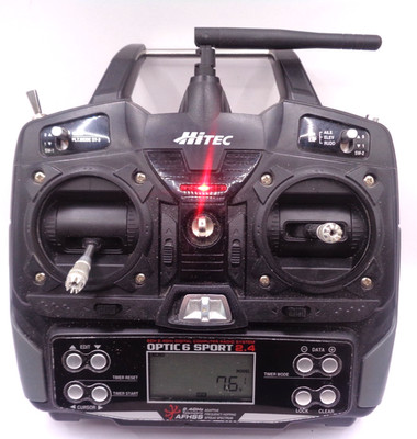 HITEC OPTIC 6 SPORT 2,4GHZ AFHSS SENDER GUTER ZUSTAND MODE 2 BOXED +HANDBUCH
