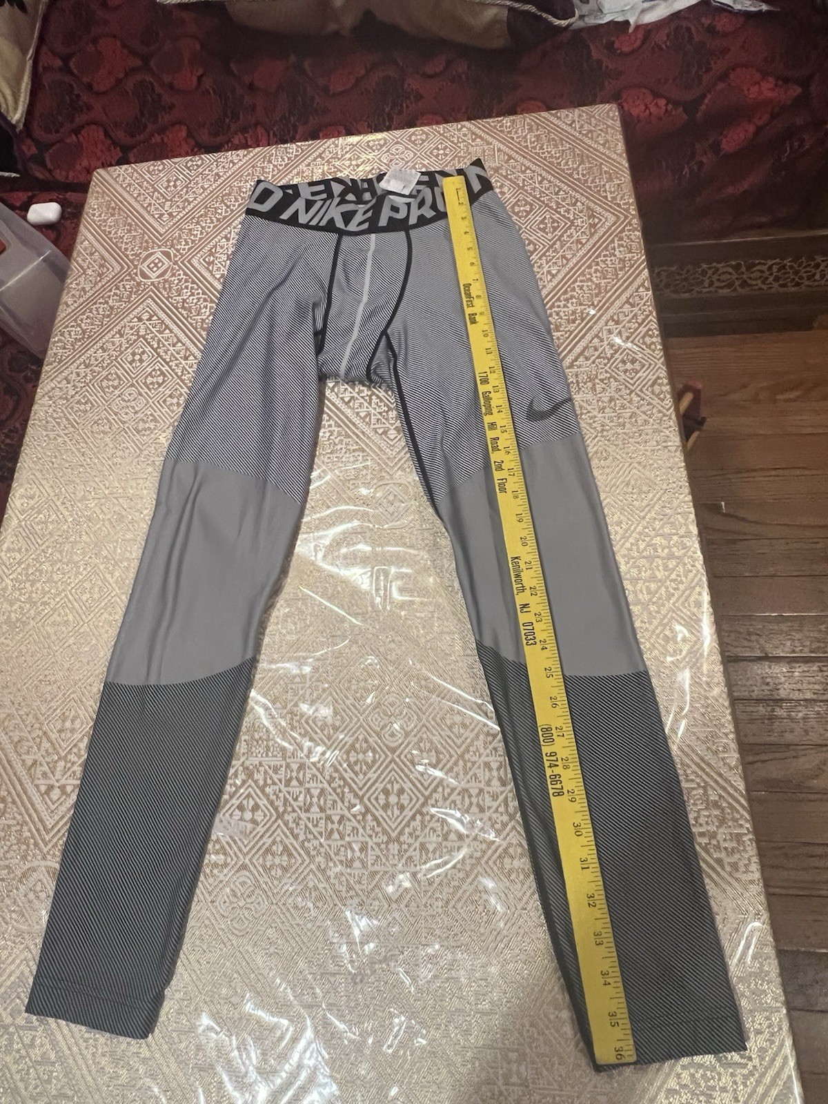 Pre-Owned Nike Pro Hyperwarm Lines Compression Pa… - image 24