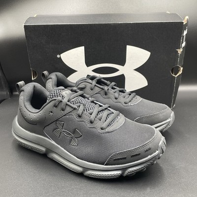 Under Armour Black Mens Sz 8 Charged+ Assert 10 Wide 4E Sneaker Running Shoes