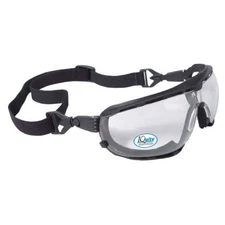 Anti-Fog Foam Lined Safety Goggle , Snap-in Temples or Strap, Clear, 1EA