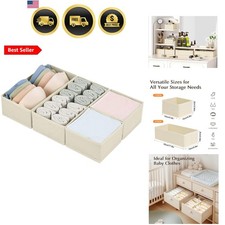 Drawer Organizers Clothes, Dresser Organizer Bins for Baby Clothes,Underwear ...