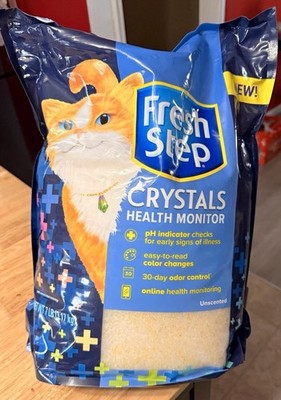 Fresh Step Crystals Health Monitor Cat Litter, Unscented, 30-Day Odor Control
