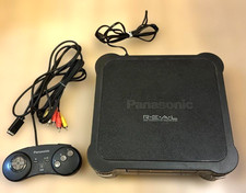 Junk Panasonic 3DO FZ-1 REAL Black Console + Controller + AV Cable USED Japan