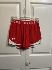 NWT Under Armour UA Play Up Shorts 3.0 Loose Size XXS Red 1344552 Heatgear Women