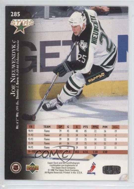 1995-96 Upper Deck Electric Ice Joe Nieuwendyk #285 HOF - Image 2 of 2