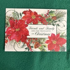 LIQUIDATING-Leanin’ Tree Christmas Greeting Card “Friends And Family Are…”